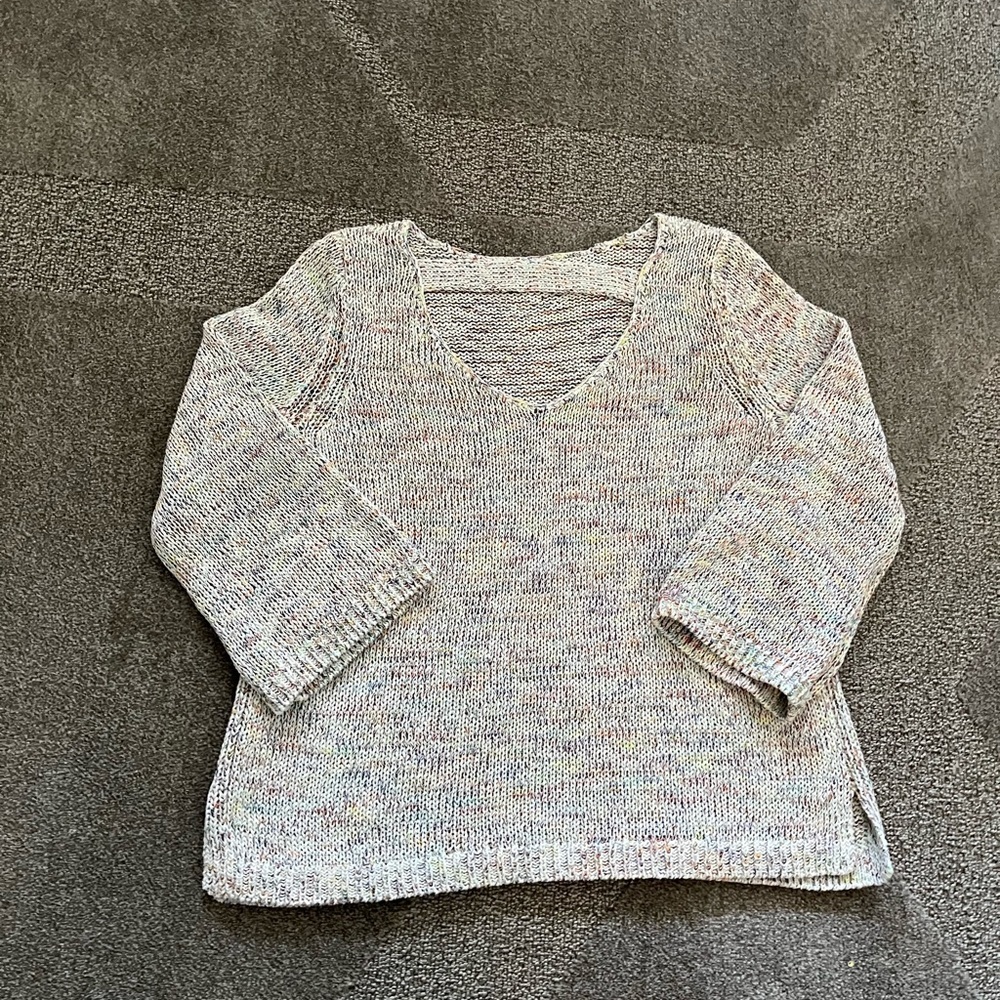 Loft Rainbow & White Variegated Sweater - Picture 6 of 9